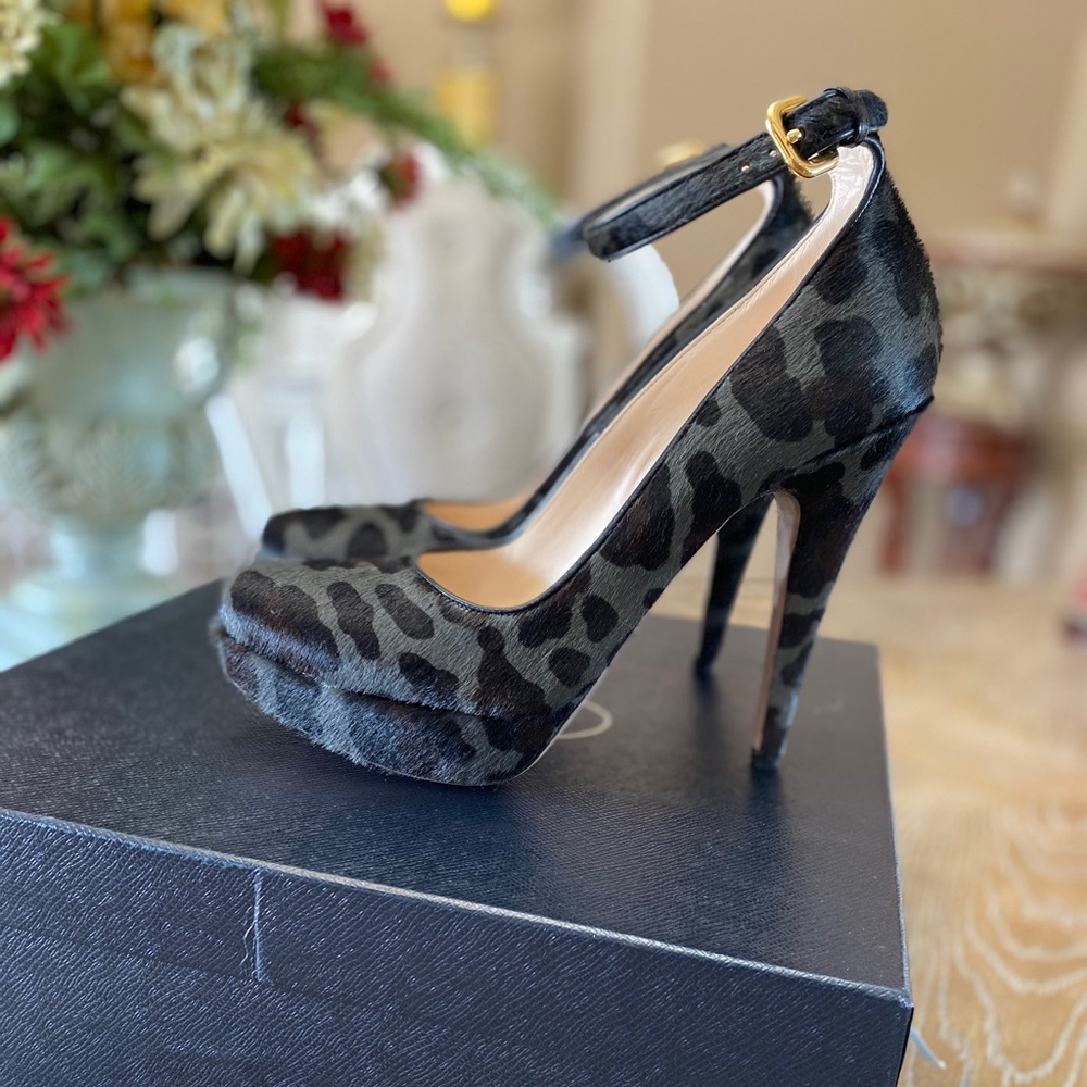 Prada Dyed Calf Hair by Calzature Donna 4.5 inches